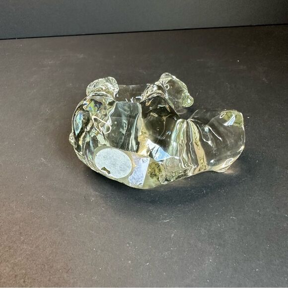 Art Glass Mother And Baby Bear Figurine 4x4.5 - Picture 3 of 3